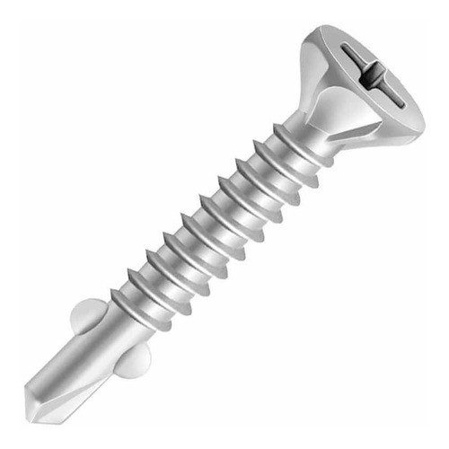 Parafuso Placa Cimentícia Aleta Prata 42mm X 32mm 200un.