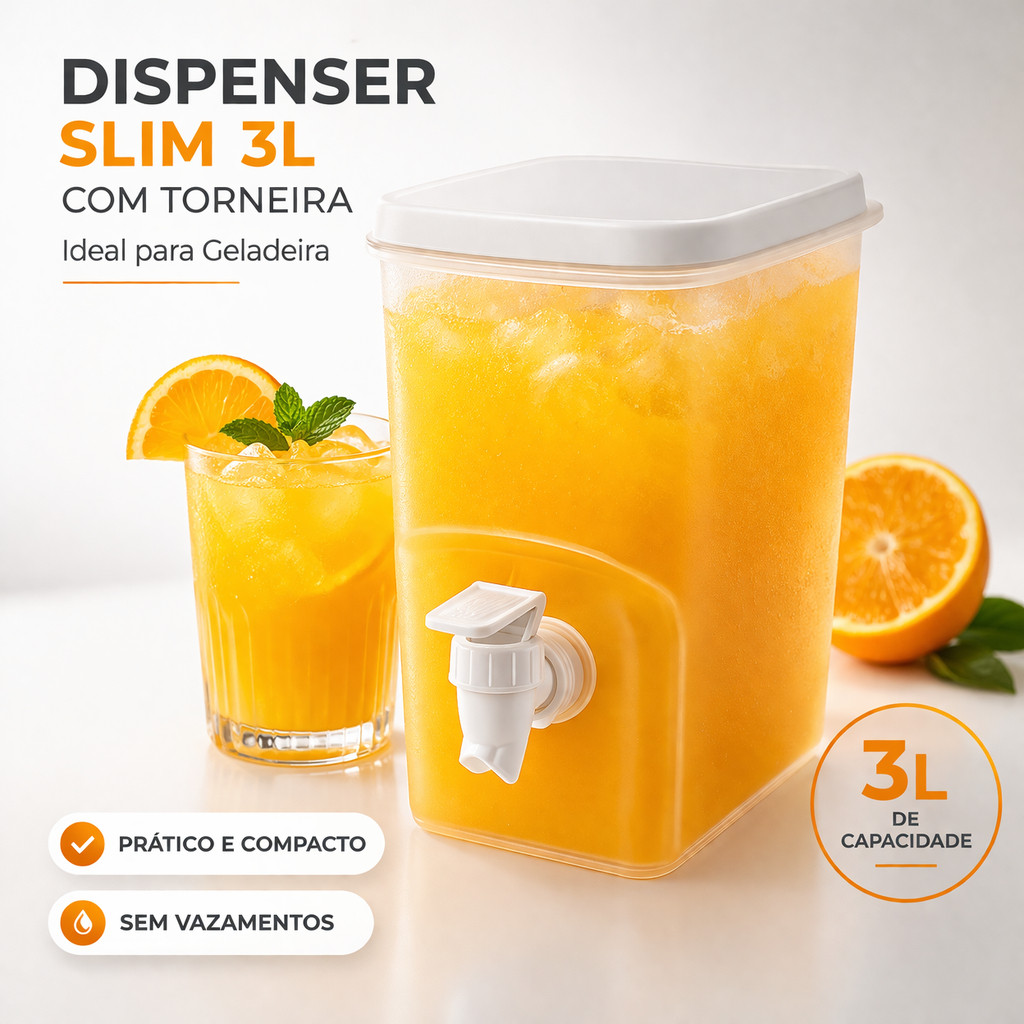 Suqueira 3L para Geladeira Dispenser de Bebidas Chá Sucos Drinks Água em Oferta na Shopee
