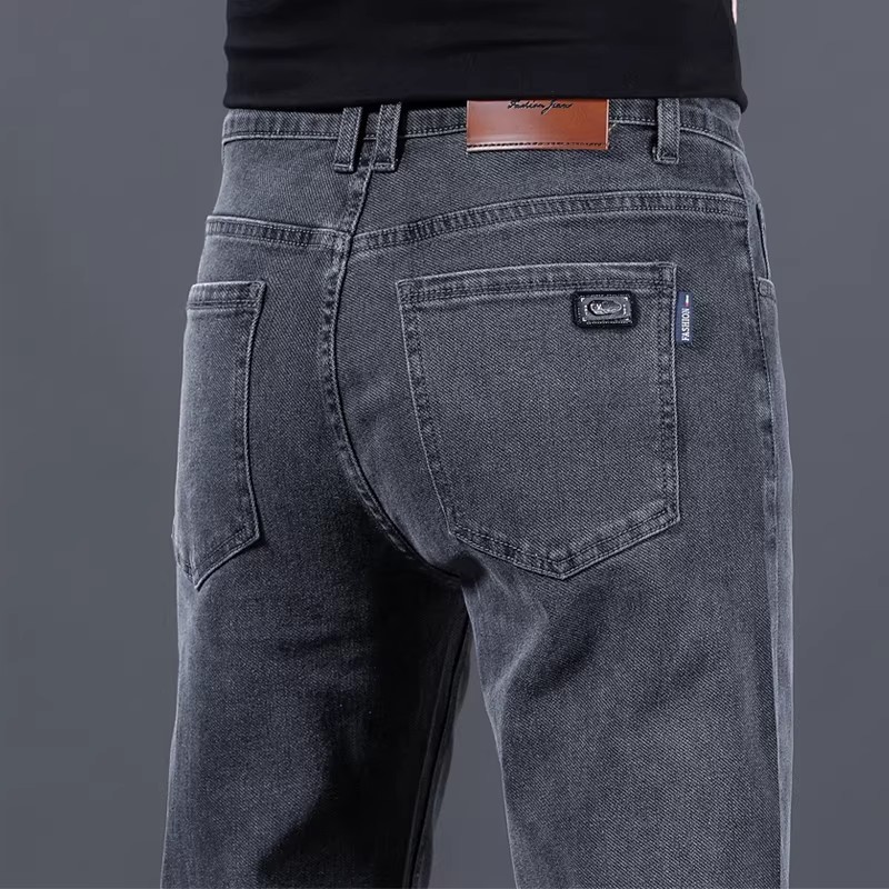 Americano Retro resistente a rasgos resistente ao desgaste Jeans resistente à sujeira masculino primavera outono trabalh