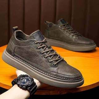 Sapatos de couro masculinos verão 2026 novo estilo de sola macia esportes tênis de proteção do trabalho antiderrapante i