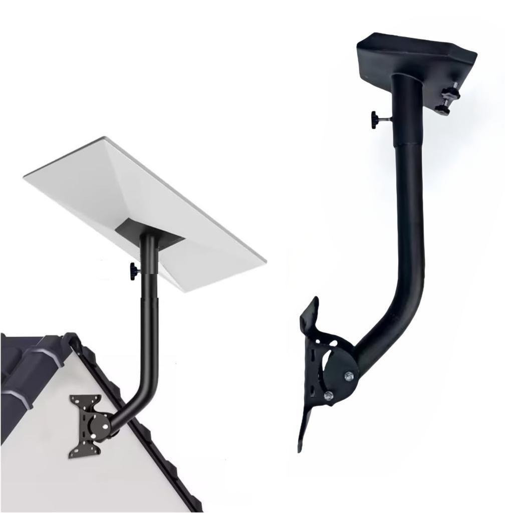 Suporte Parede P/ Antena Starlink V3 – Tubo 45cm e Inclinação Ajustável