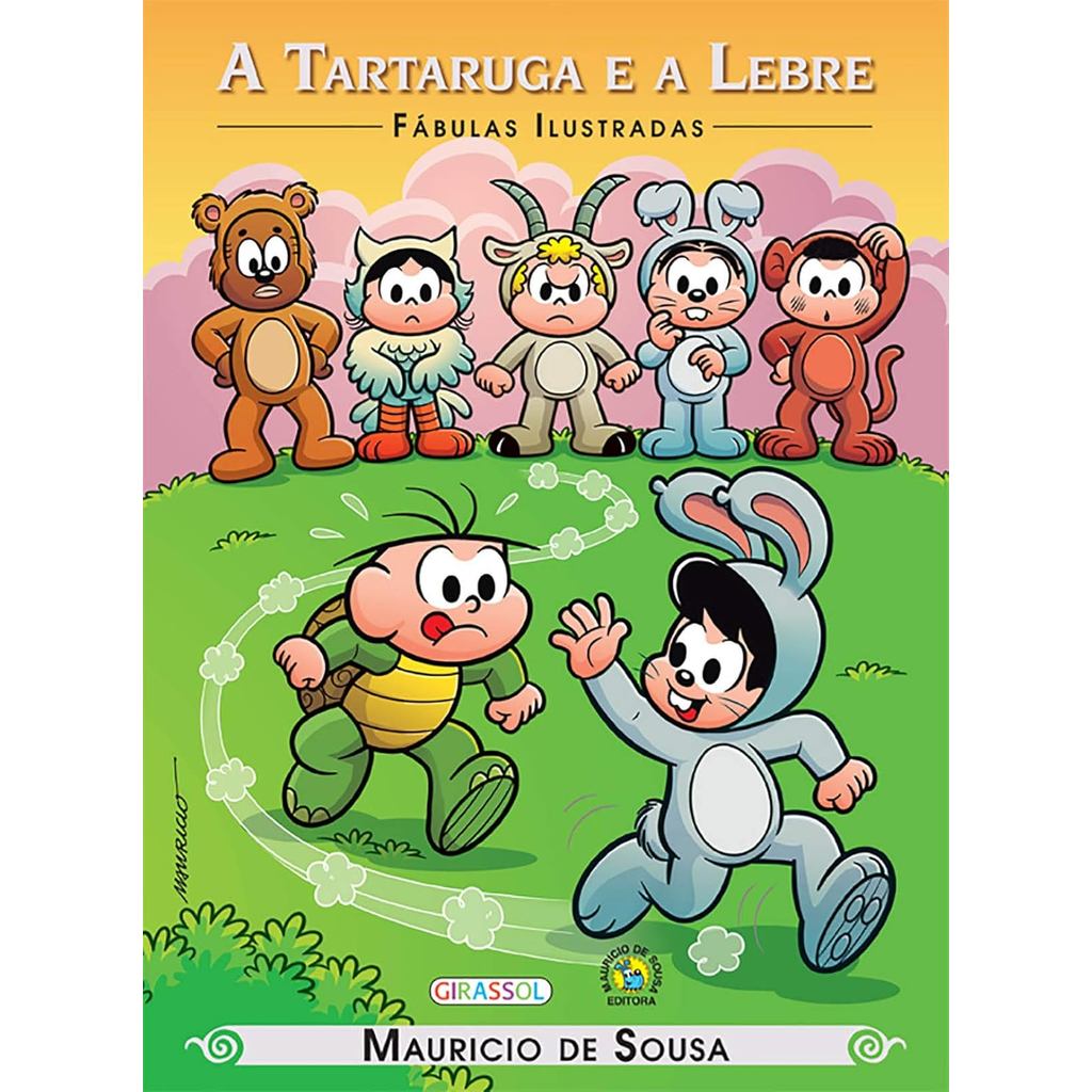 Livro histórias Turma da Mônica Fábulas Ilustradas A Tartaruga e a Lebre