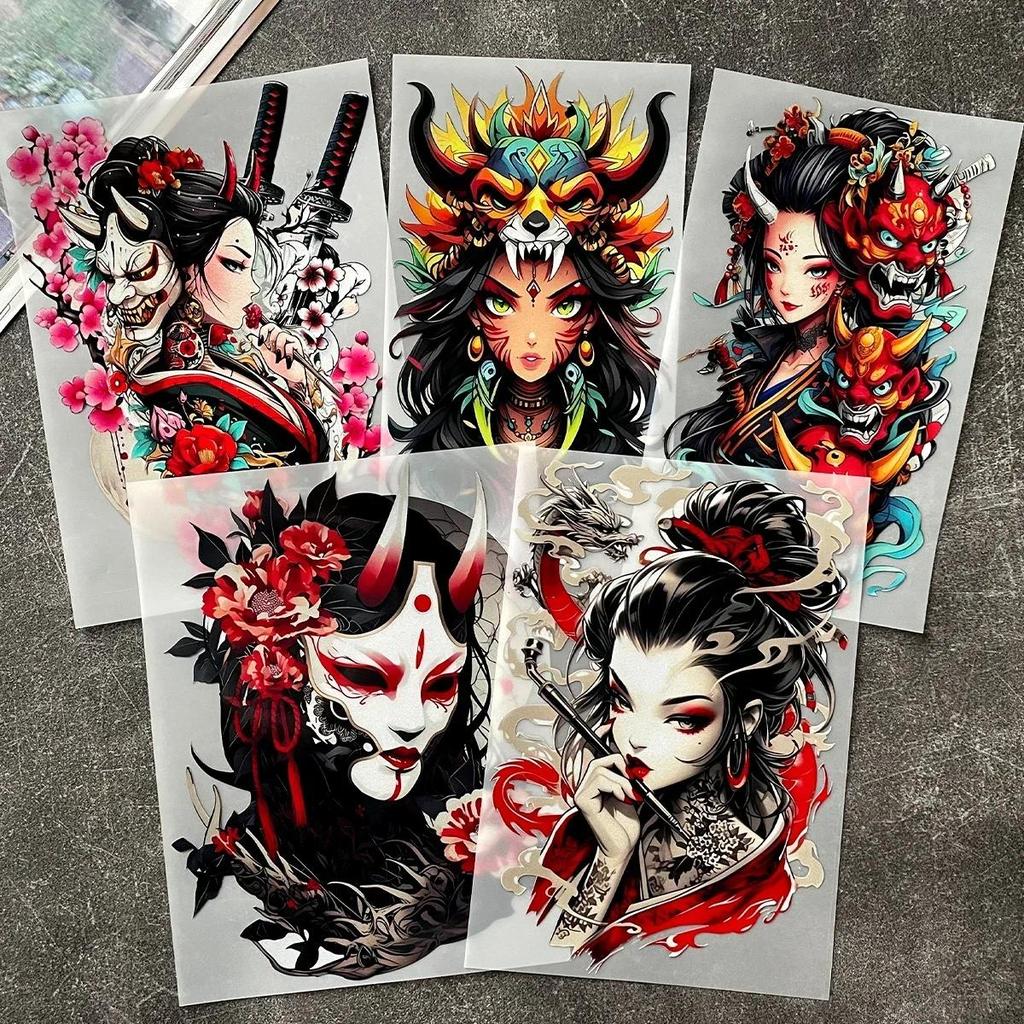 JDM Gueixa Kabuki Vinil Adesivos De Carro Reflexivo Motocicleta Scooter Moto Corpo Pára-Brisa Decalques Acessórios Para