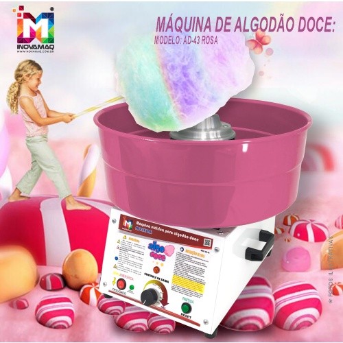 Máquina P/ Algodão Doce Profissional AD43 Bivolt - INOVAMAQ em Oferta na Shopee
