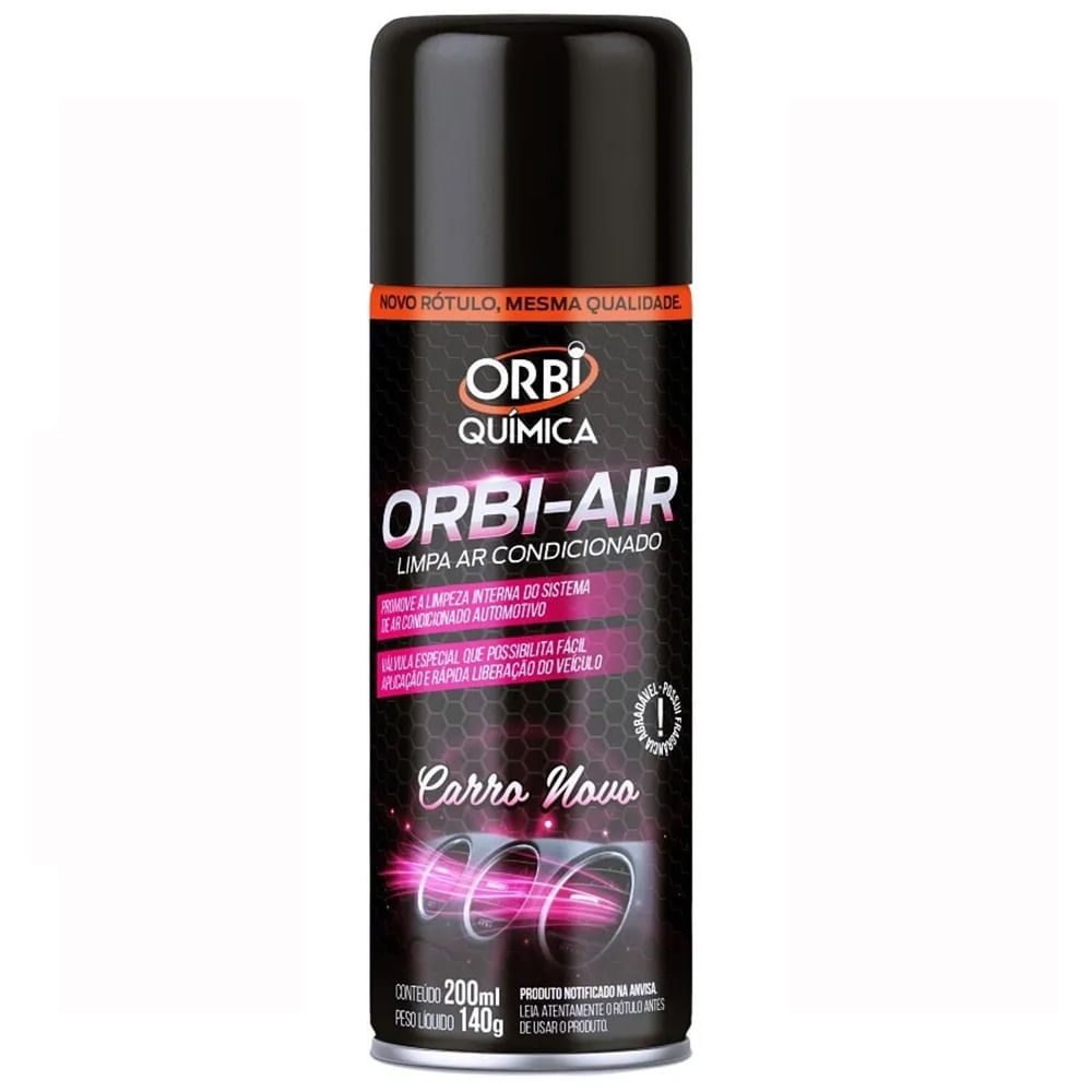 Limpa ar Condicionado Orbi Air Carro Novo 200ml / 140g em Oferta na Shopee