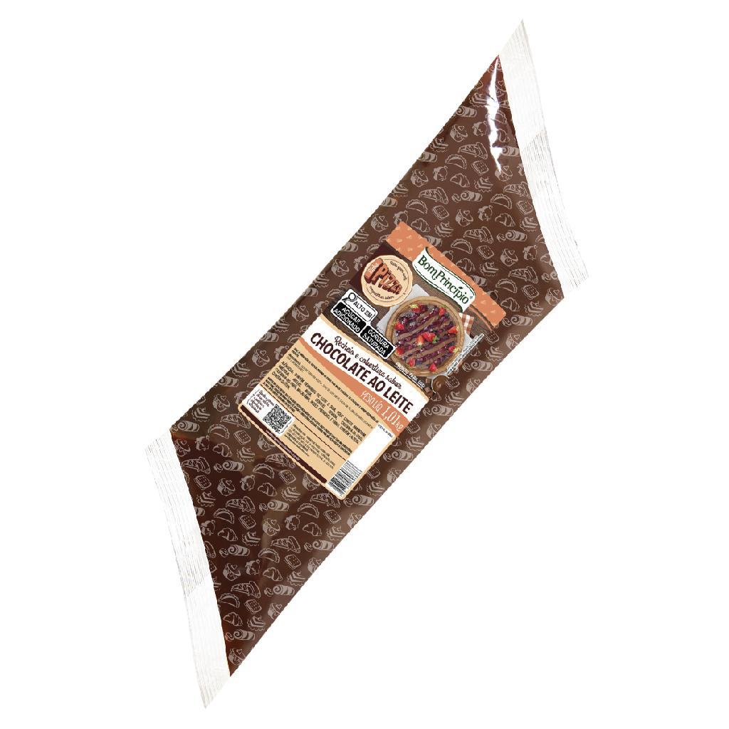 Recheio forneável sabor chocolate ao leite bisnaga 1,01kg para pizza doce