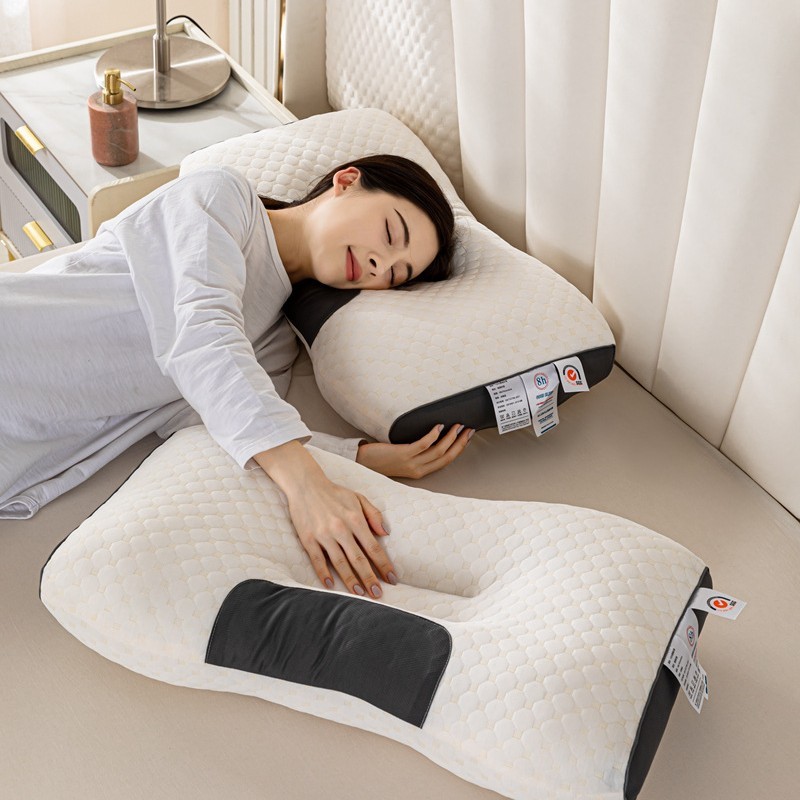 Travesseiro Respirável 74x48cm  Cervical Baixo Ortopédico Ergonômico Antialérgic Branco - Apoio para Pescoço e Ombro