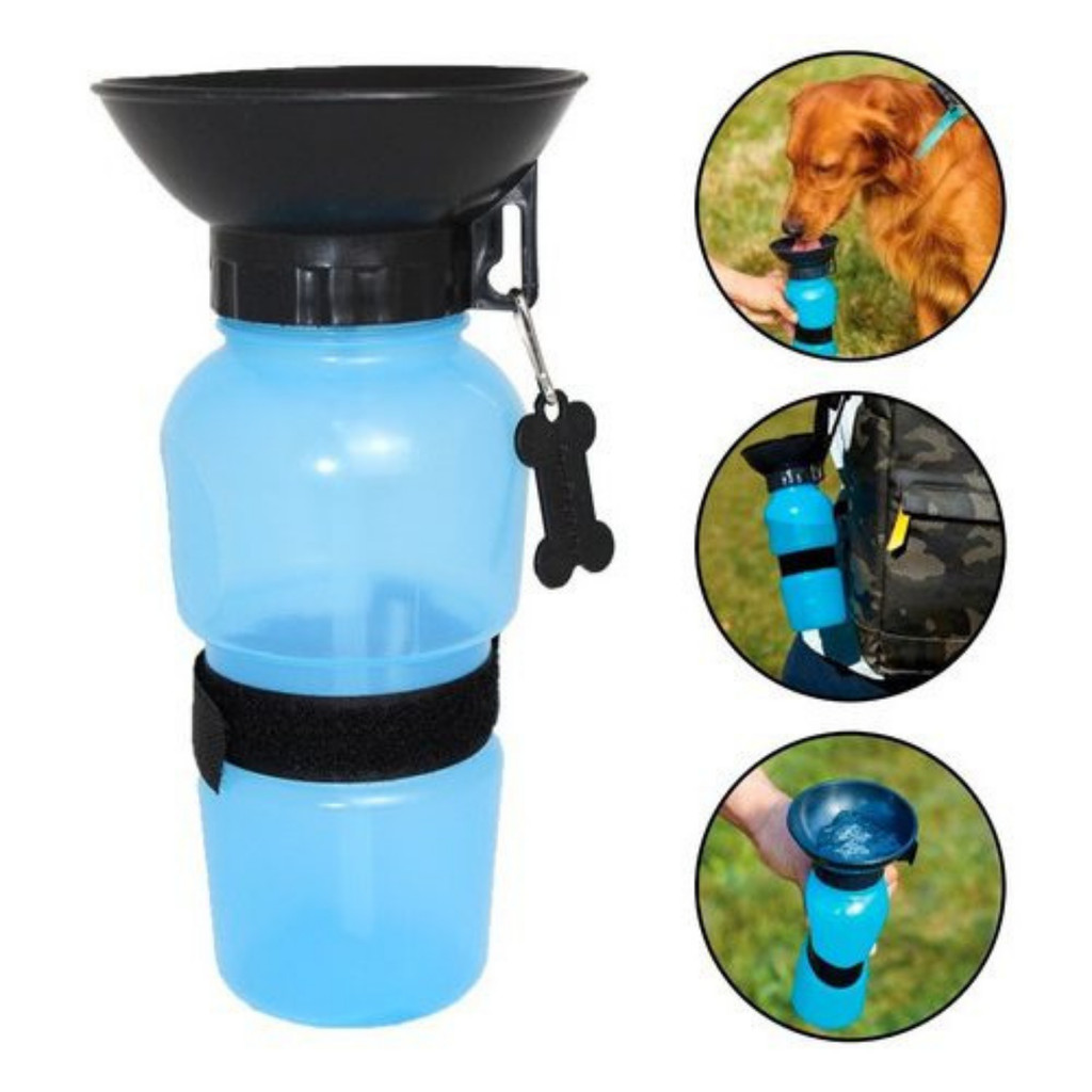 Bebedouro Portátil Pet 600ml de Água Cachorro Passeio Viagem
