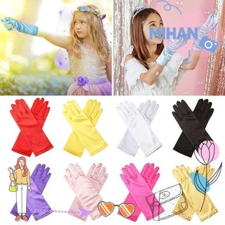 MH-BEAUTY Luvas De Princesa , Infantis De Cetim De Cor Sólida Quentes De Inverno Para Meninas