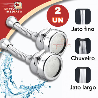 Bico Extensor Arejador Chuveirinho de Torneira Giratório 360 Graus Adaptador C/ 3 Jatos pia P/ Torneiras de Cozinha em Oferta na Shopee