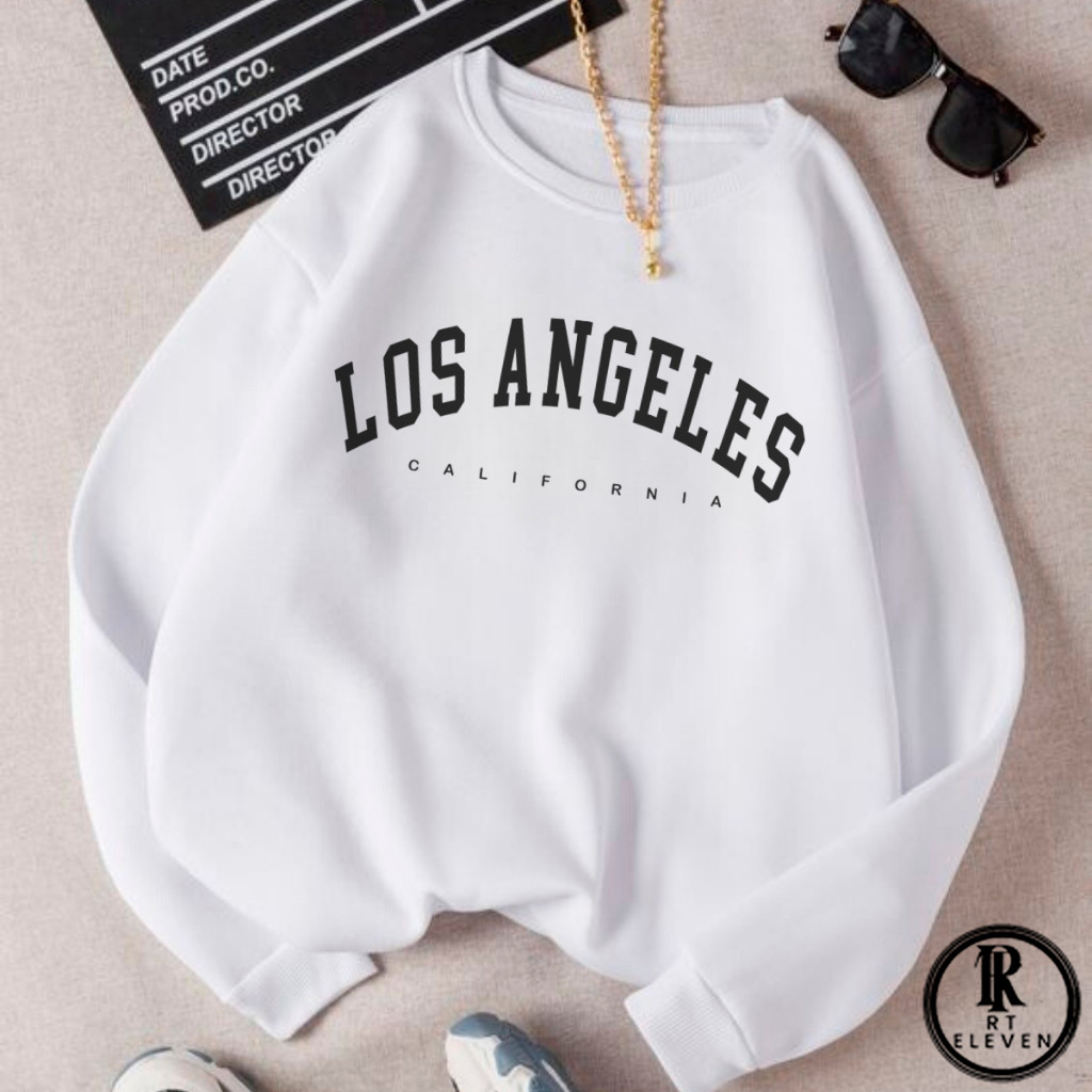 Moletom Careca Los Angeles Gola Redonda Casaco Feminino Masculino Flanelado Unissex Inverno Frio Algodão Blusa em Oferta na Shopee