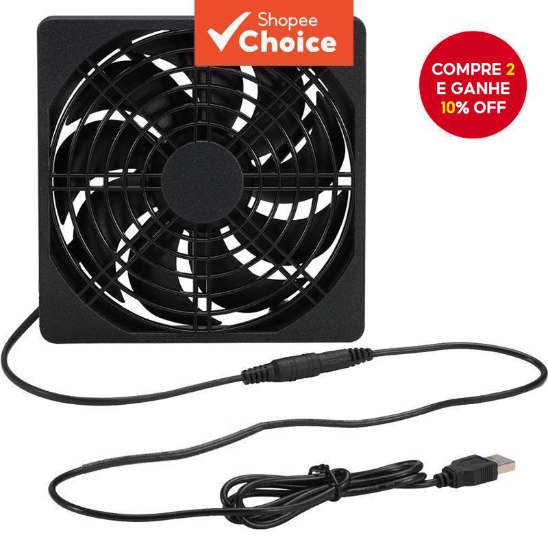 Ventiladores De Roteador Para PC Alimentados Por USB , 120mm , 5V , Ventilador De Alta Refrigeração , Modem , Receptor ,