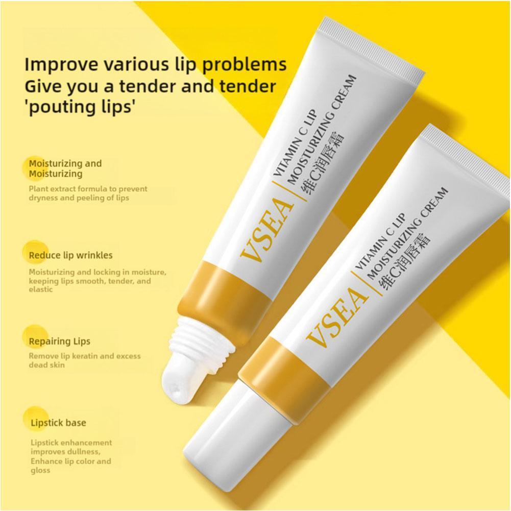 Vitamina C Lip Balm Serum Reduz A Linha Labial Pele Dos Lábios Cuidados Mortos 10g N4