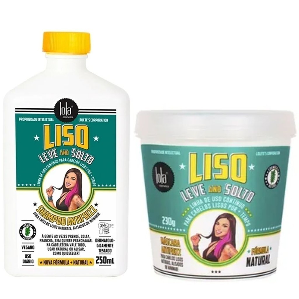 Kit Lola Cosmetics Antifrizz Liso, Leve and Solto - Shampoo e Máscara