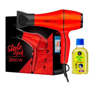 Secador Taiff Style Red 2000w 220V + Óleo Lola Argan 50ml em Oferta na Shopee