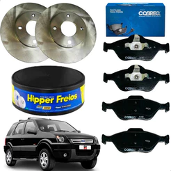 Kit Disco De Freio + Pastilha De Freio Ford Ecosport 2009 2010 2011 2012 HF18B + N182