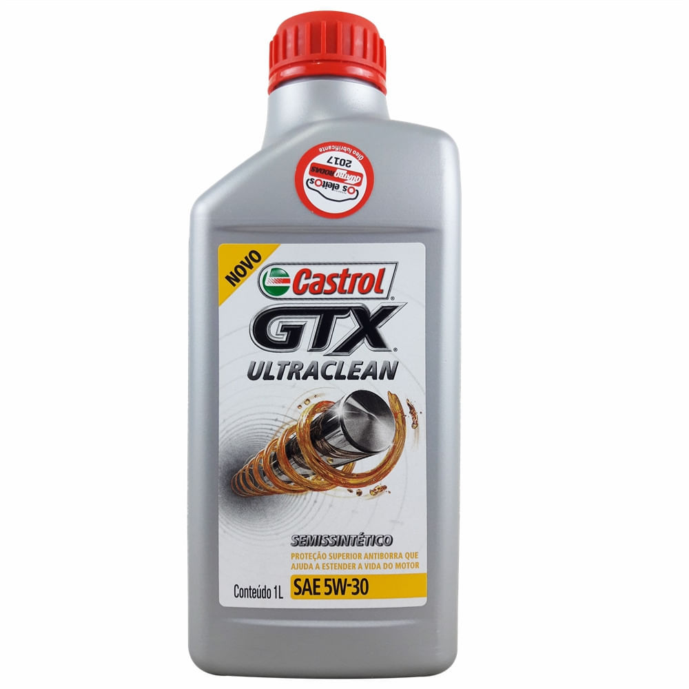 Óleo Lubrificante do Motor Castrol GTX Ultra Clean SAE 5W30 Semissintético 1L em Oferta na Shopee