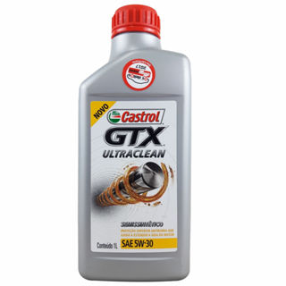 Óleo Lubrificante do Motor Castrol GTX Ultra Clean SAE 5W30 Semissintético 1L em Oferta na Shopee