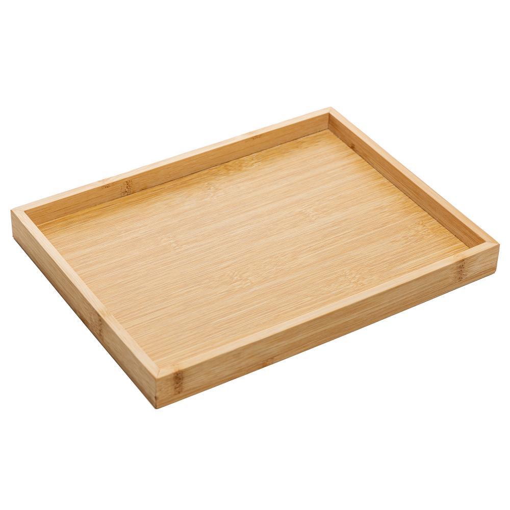 Bandeja Lyor Nature 28cm x 21cm x 2,5cm Natural Bambu em Oferta na Shopee