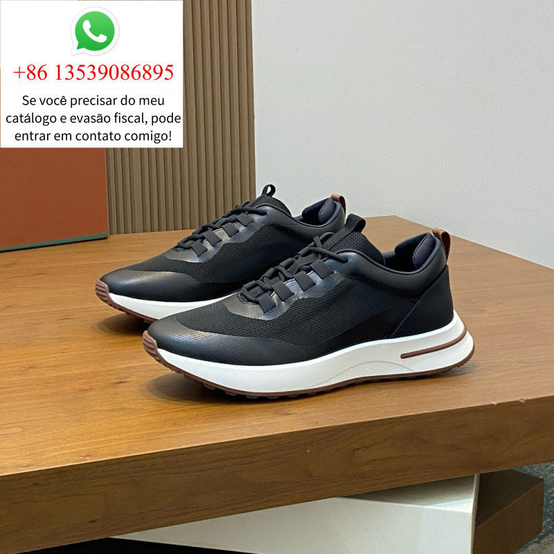 Tênis de Corrida Old Horse, Tênis Esportivos de Cano Baixo, Tênis de Couro Leve para Homens Caden