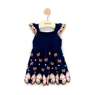 Vestido Menina Malha Borboletas - Kyly em Oferta na Shopee