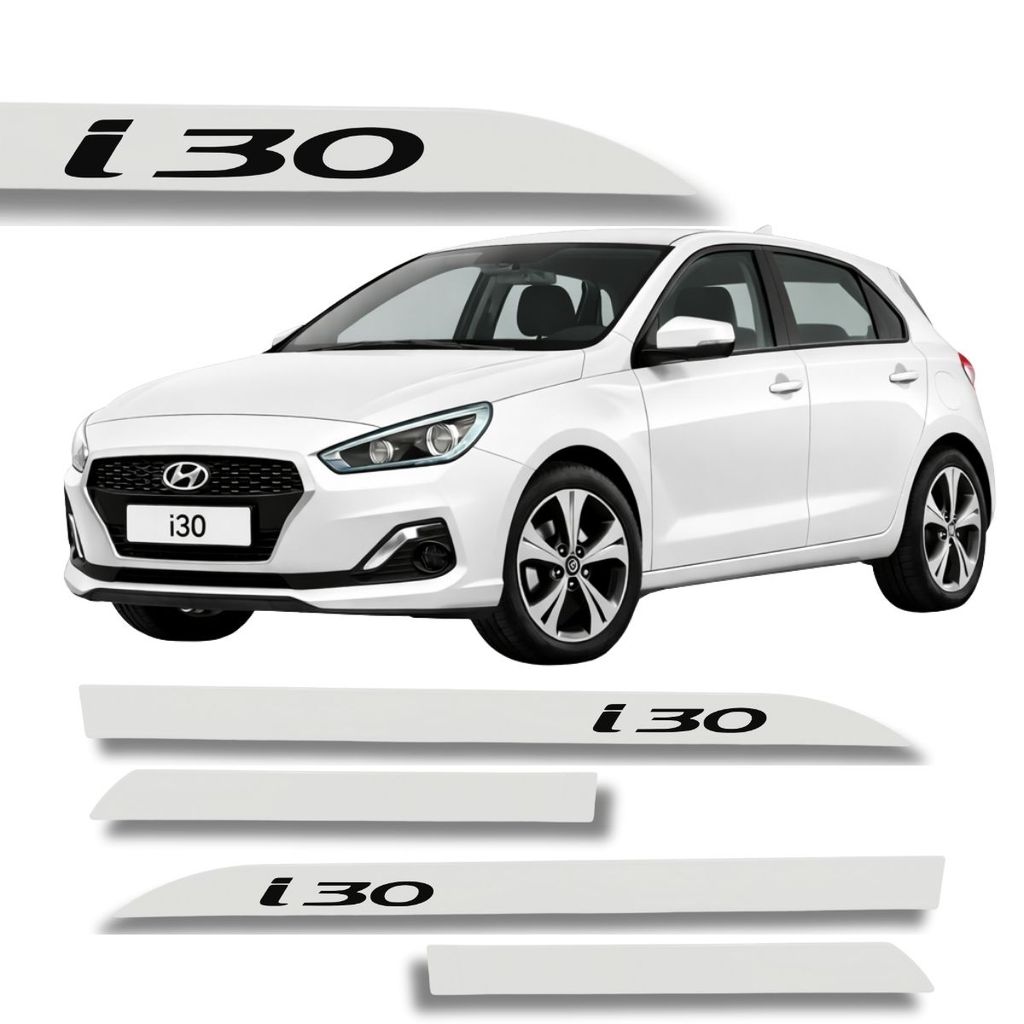 Friso Lateral Hyundai i30 Branco Proteção Porta 2008 à 2024