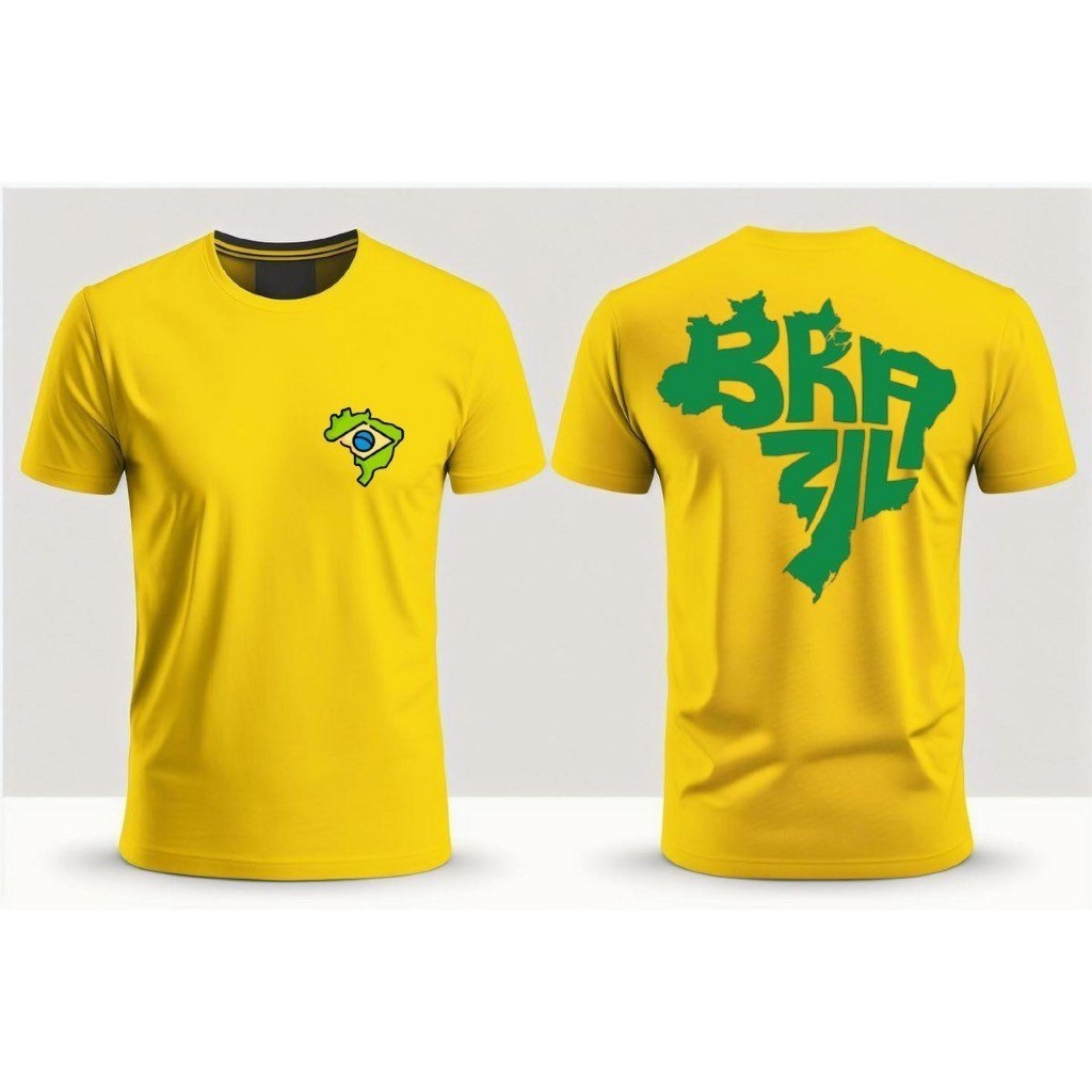Camiseta personalizada Brasil copa do mundo 2026 futebol pátria 100% algodão confortável caimento perfeito