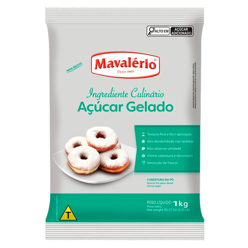 Açúcar Gelado Para Confeitaria 1kg Mavalério