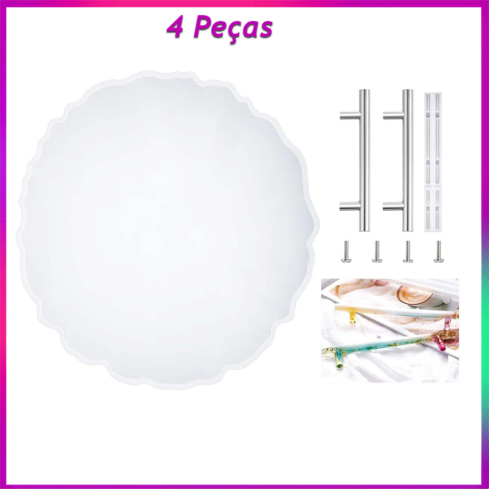 Bandeja esculpida molde de resina bandeja oval moldes de silicone molde de armazenamento de concreto de resina