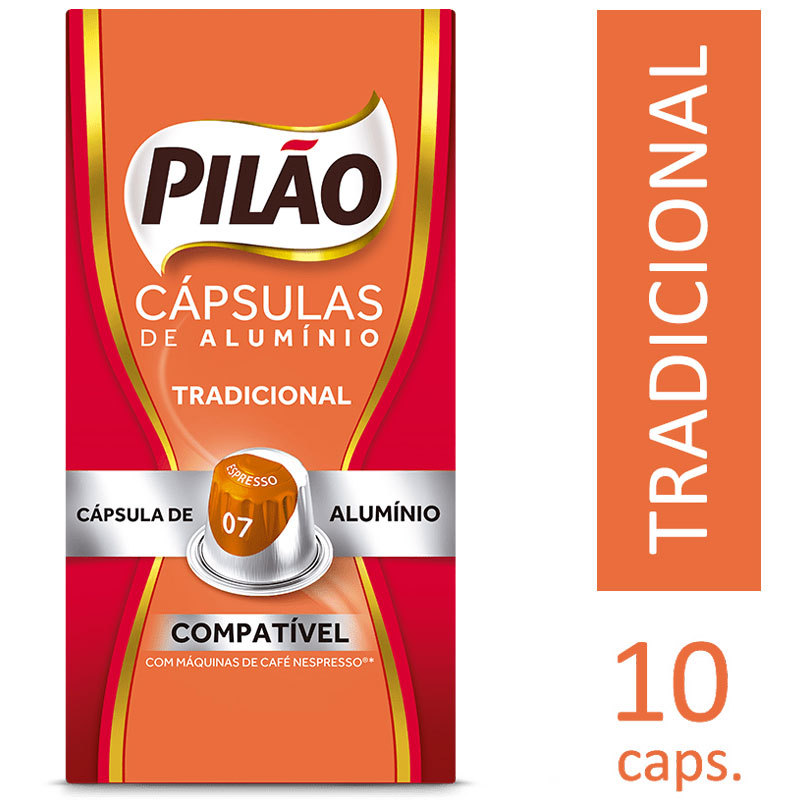 Cápsula de café espresso Tradicional com 10 unidades Pilão
