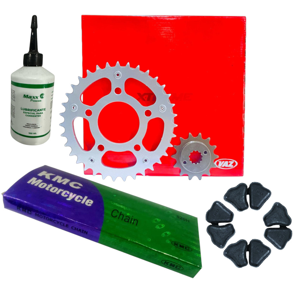 Kit Relação Honda Cb 300 09 à 15 Vaz + Kmc + Óleo + Coxim