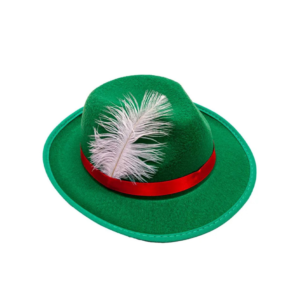 Chapéu Festa Fantasia Cosplay Alemão Oktober fest Verde