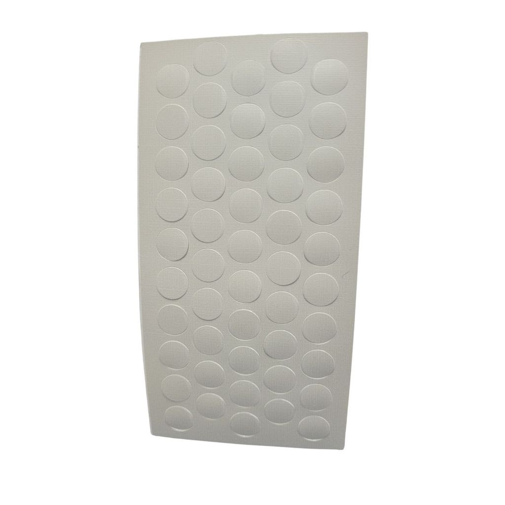 50 Adesivos 1 Cartela Tapa Furo 13mm Duratex Titânio Trama