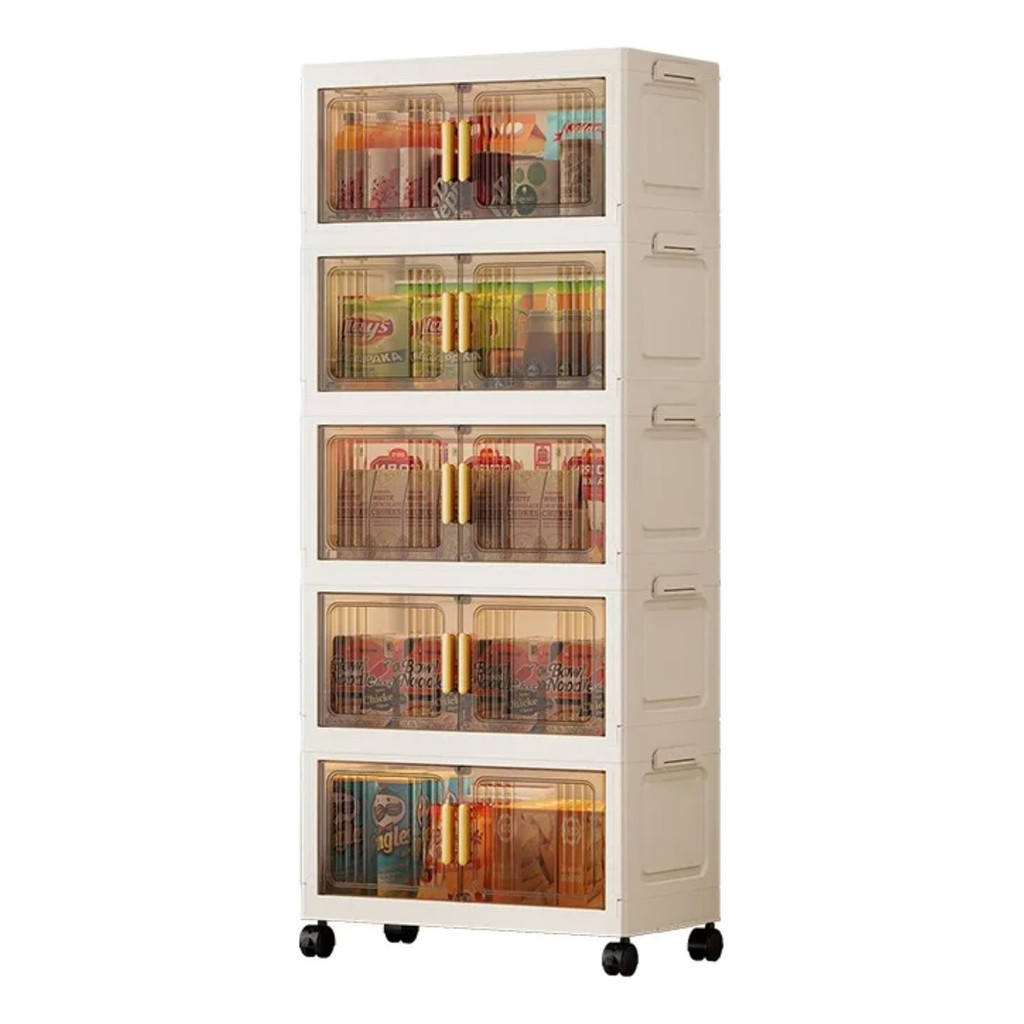 Armário Multiuso Portátil, Dobrável 5 Andares (55cm) - Organização Inteligente e Sem Montagem em Oferta na Shopee