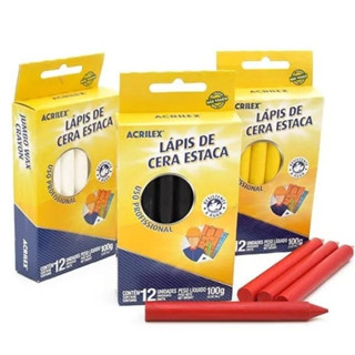 Giz de Cera Estaca 12 unidades - Acrilex em Oferta na Shopee