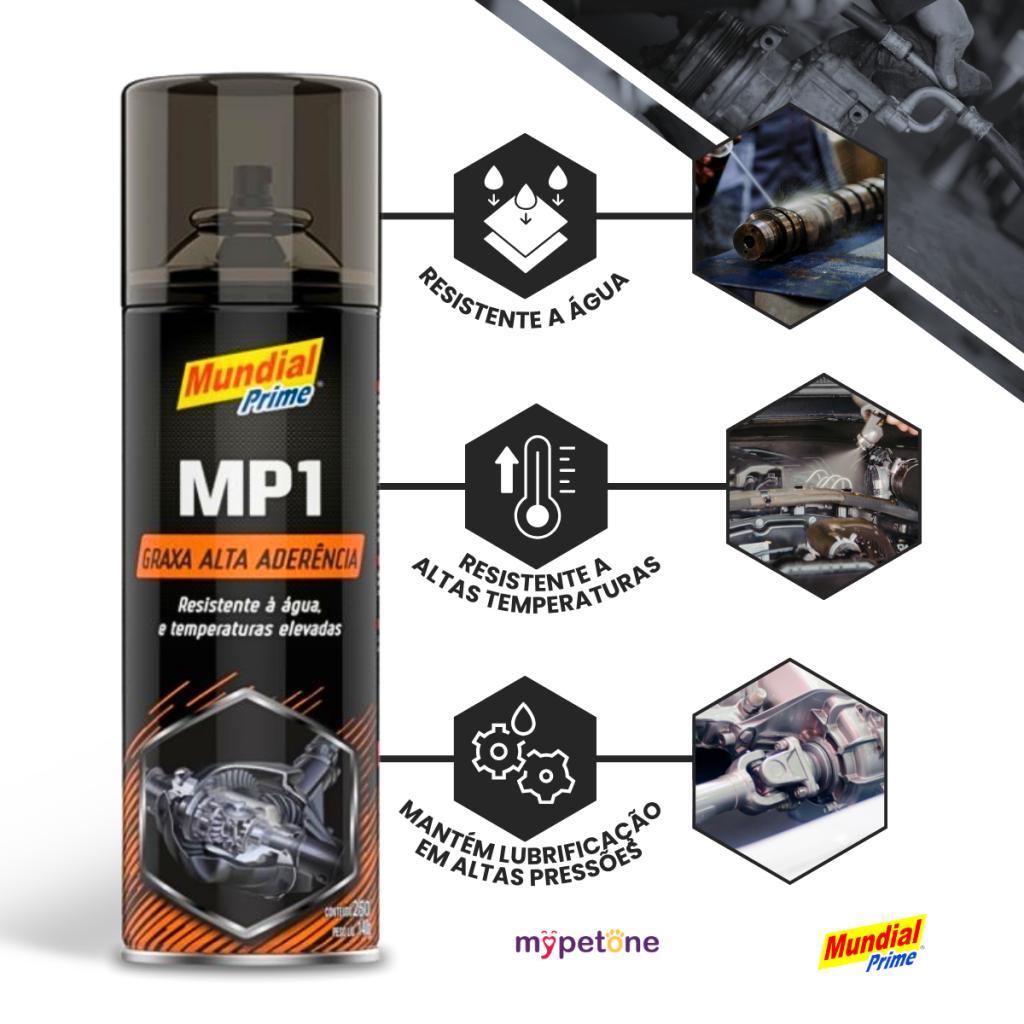 Kit 3 Graxa Alta Aderência MP1 Spray 250ml - Mundial Prime — imagem 2 de 2