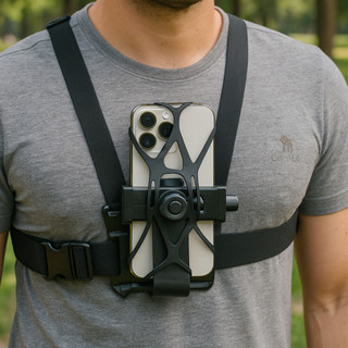 Suporte Peitoral Universal para Celular e GoPro Ajustável 360° Leve e Confortável em Oferta na Shopee