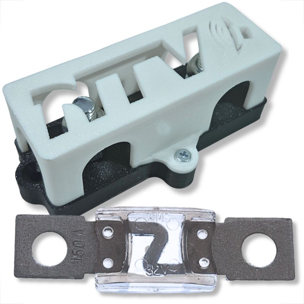 KIT PORTA FUSÍVEL MEGA COM FUSÍVEL 150 AMPERES PARA SOM AUTOMOTIVO BARRAMENTO 3 VIAS