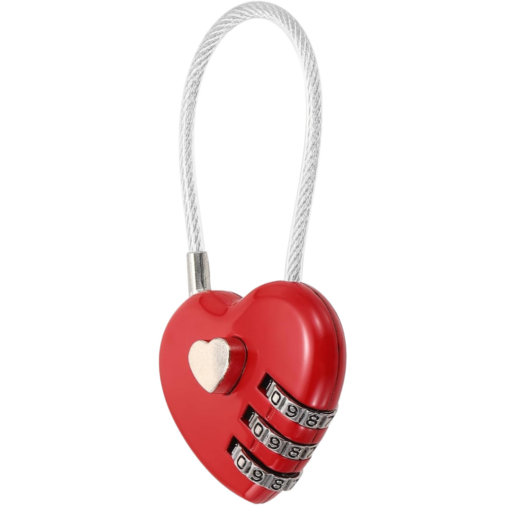 Cadeado Forma De Coração C/ Senha Portátil Casal Romântico