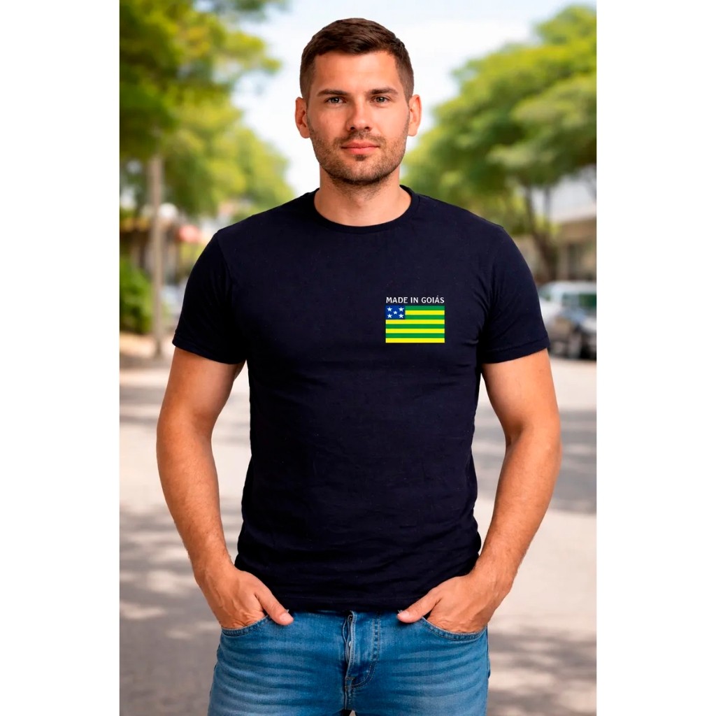 Camiseta Algodão Premium Masculina Made in Goiás