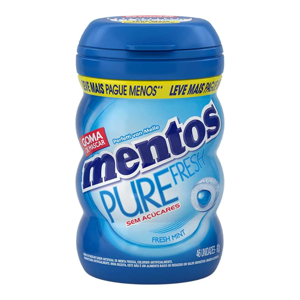 Chiclete Pure Fresh BIG Mint Azul Pote Mentos 92g
