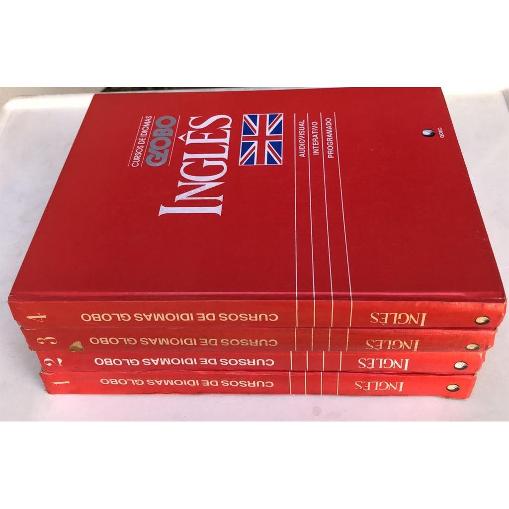 Curso de Idiomas Globo Ingles - 4 volumes capa dura autor globo