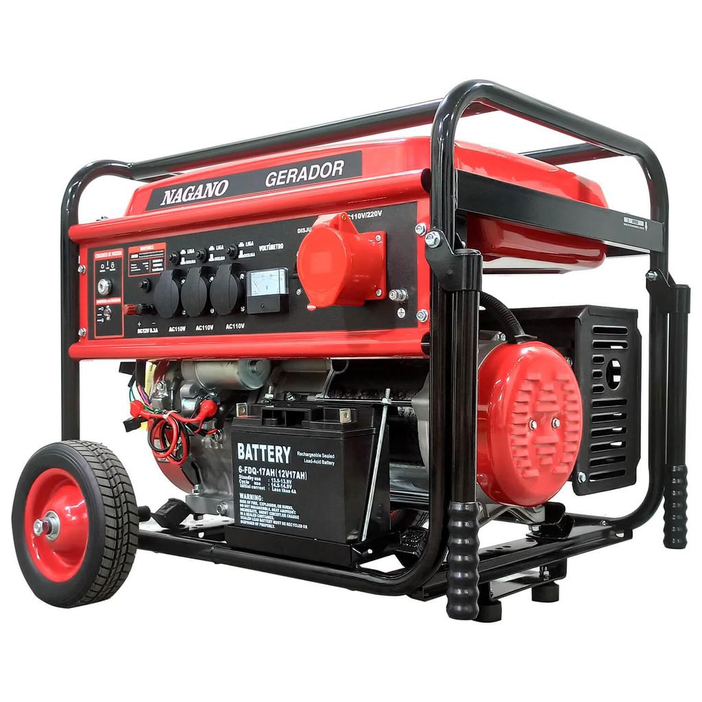 Gerador de Energia a Gasolina 8,2 kVA 110V220V Trifásico Partida Elétrica