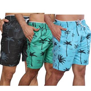 Combo 3 Bermudas Coqueiro Tecido Premium Bermuda Mauricinho Surf Praia Secagem Rápida em Oferta na Shopee