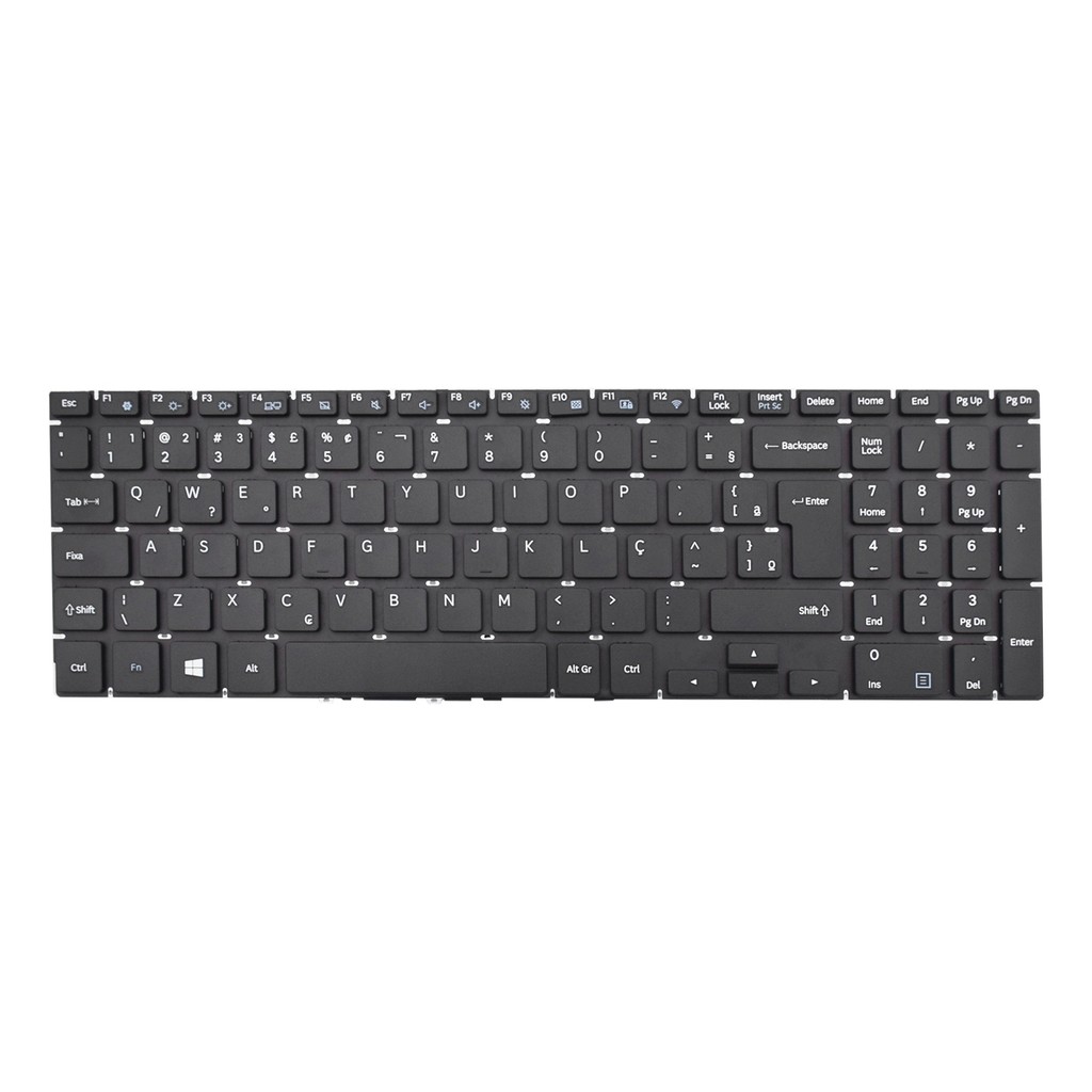 Teclado para Notebook Samsung NP500R5M-XW3BR | ABNT2 Preto em Oferta na Shopee