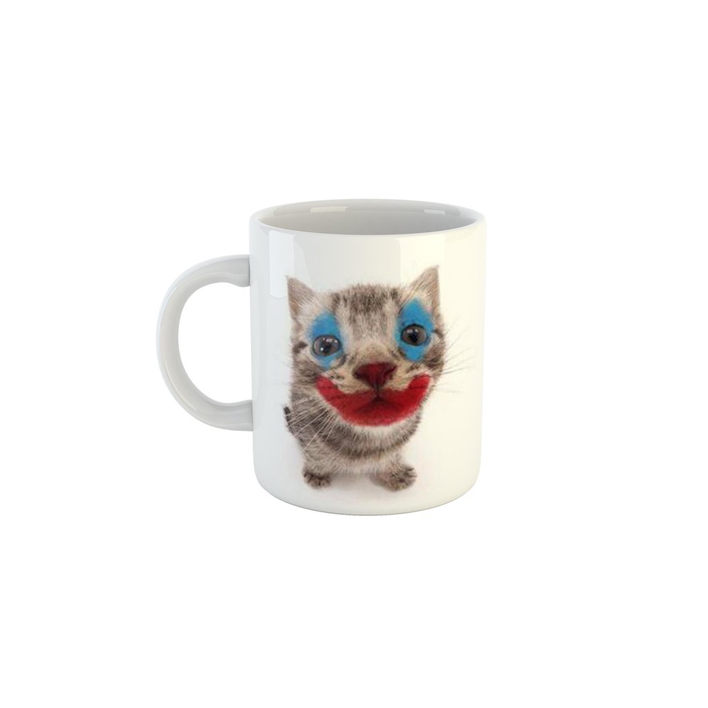 Caneca Cachorro maquiagem de Palhaço engraçada