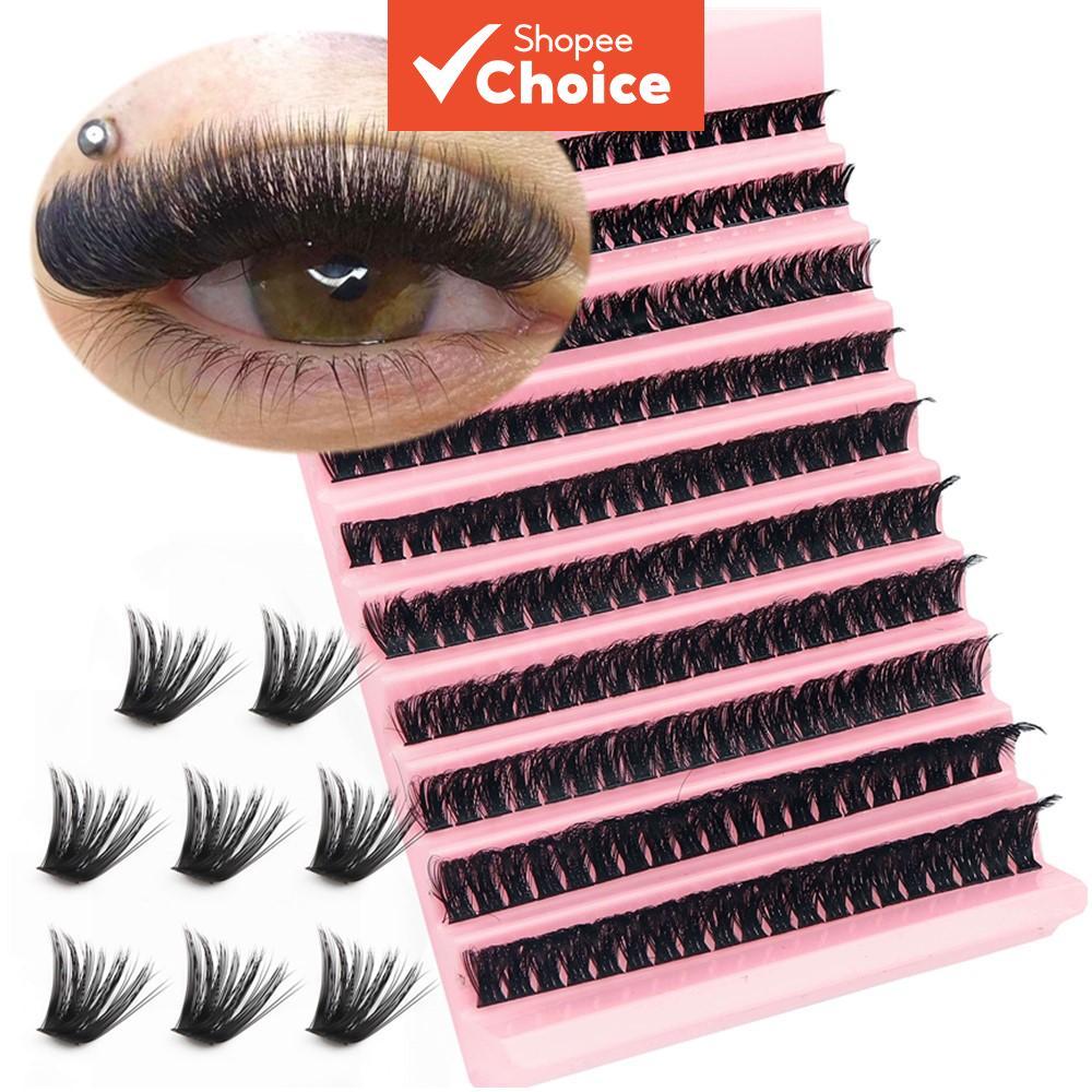  Cílios postiços espessos realçam seus olhos, 10 fileiras de 80P cílios postiços, difíceis de danificar, cílios DIY