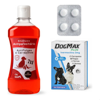 Kit Shampoo Antiparasitário Ivermectina 3mg Cães 7kg A 15kg Branco em Oferta na Shopee