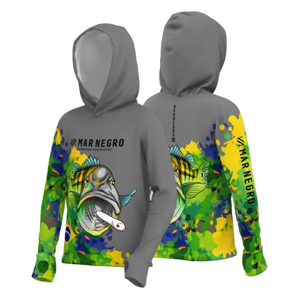 Camiseta Mar Negro X Protection Sublimada Aquarela Infantil