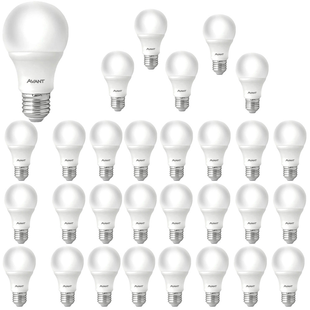 Kit com 30 Lâmpadas LED Pêra Avant de Luz Branco Frio 15W Bivolt Iluminação Geral Residencial